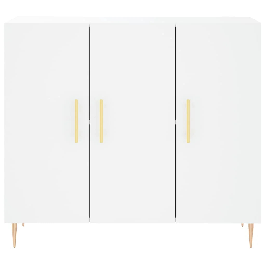 Buffet credenza cassettiera armadio mobile contenitore organizer per cucina soggiorno salotto 90 x 34 x 80 cm legno ingegnerizzato bianco 02_0030532