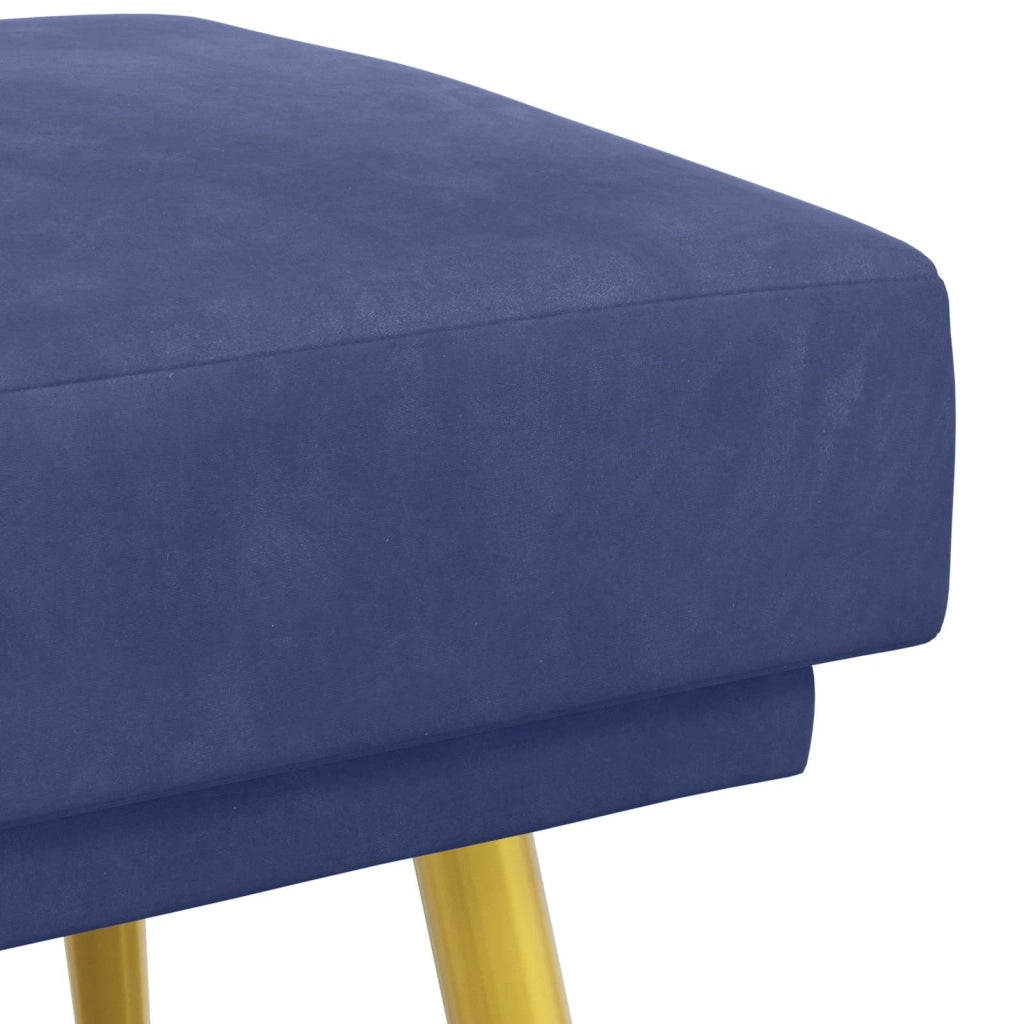 Panchina a doppio strato Blu Polizia 120 x 45 x 46 cm Velluto 42038597