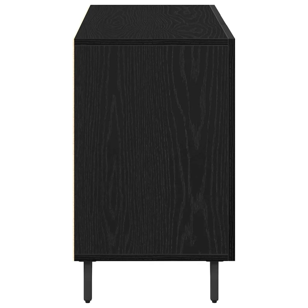Credenza Rovere Nero 100 x 36 x 60 cm Legno multistrato 862959