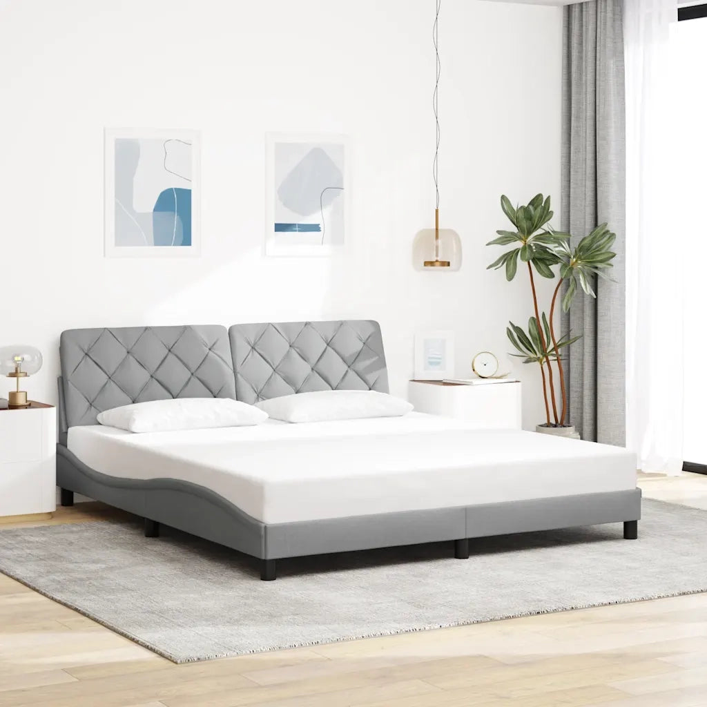 Giroletto senza Materasso Grigio Chiaro 180x200 cm Tessuto 3310615