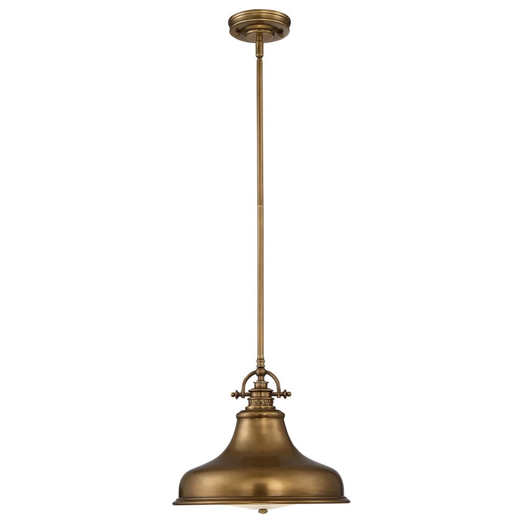 Sospensione Industrial Nordica Emery Metallo Ottone Anticato 1 Luce E27
