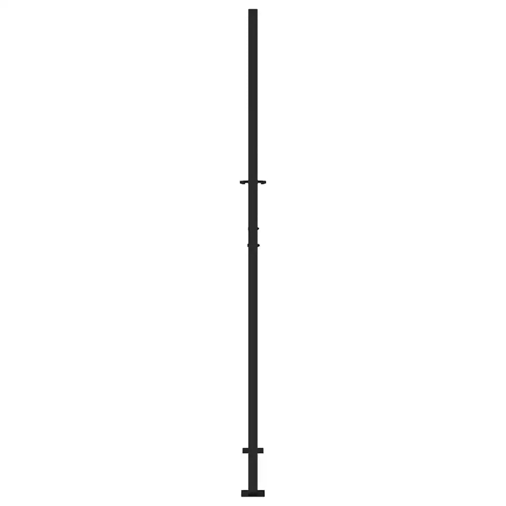 Cancello da giardino nero 100x200 cm in acciaio con design a traliccio 4100983