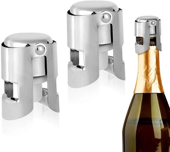 Blocco Bubboni 2 Pezzi - Acciaio Inossidabile - Erettore - Imprigiona l'Arco di Sostegno - Imprigiona l'Arco di Sostegno - Riciclabile - Chiusura per Bubbli - Stoppa Vino