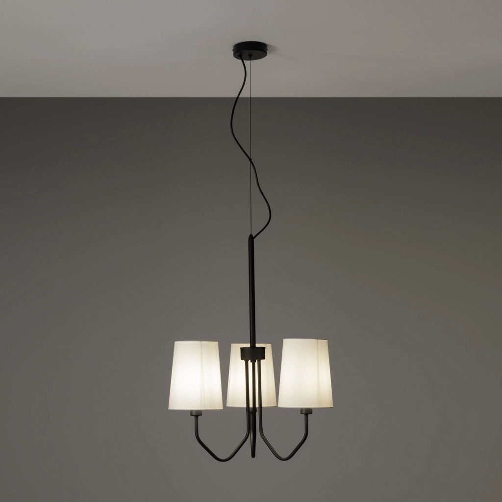 Lampadario 3L ALVAR nero