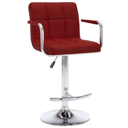 Sgabelli da Bar 2 pz Rosso Vino in Similpelle 323629