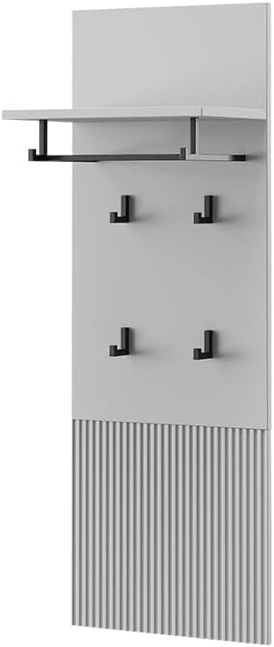 Appendiabiti da parete Eliza, Grigio, 43 x 120 cm