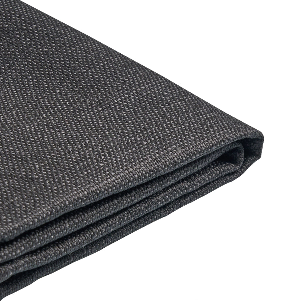 Letto matrimoniale in tessuto nero con rete a doghe 140 x 200 cm stile contemporaneo