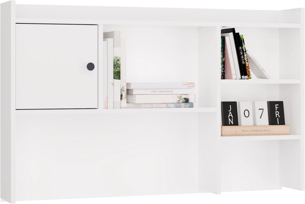 Alzata per biurka 120 cm bianco 1 ante libreria per libri documenti