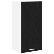 Mobile contenitore moderno e funzionale a parete 40 x 31 x 80 cm realizzato in legno composito nero 02_0053298