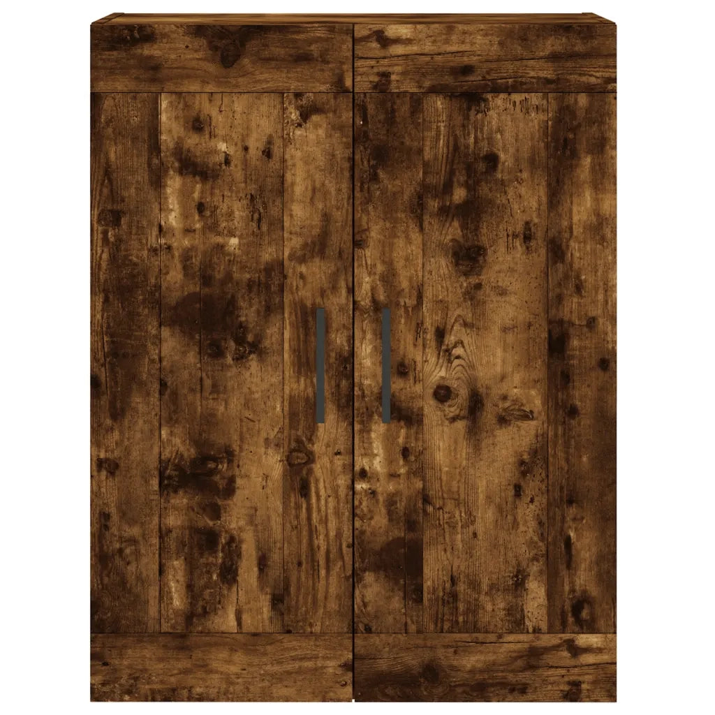 Armadietto a Muro | Mobile a Parete Rovere Fumo 69,5x34x90 cm in Legno Multistrato