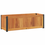 Fioriera | Cassetta per fiori | Vaso da Giardino 80x30x27,5 cm in Legno Massello di Acacia