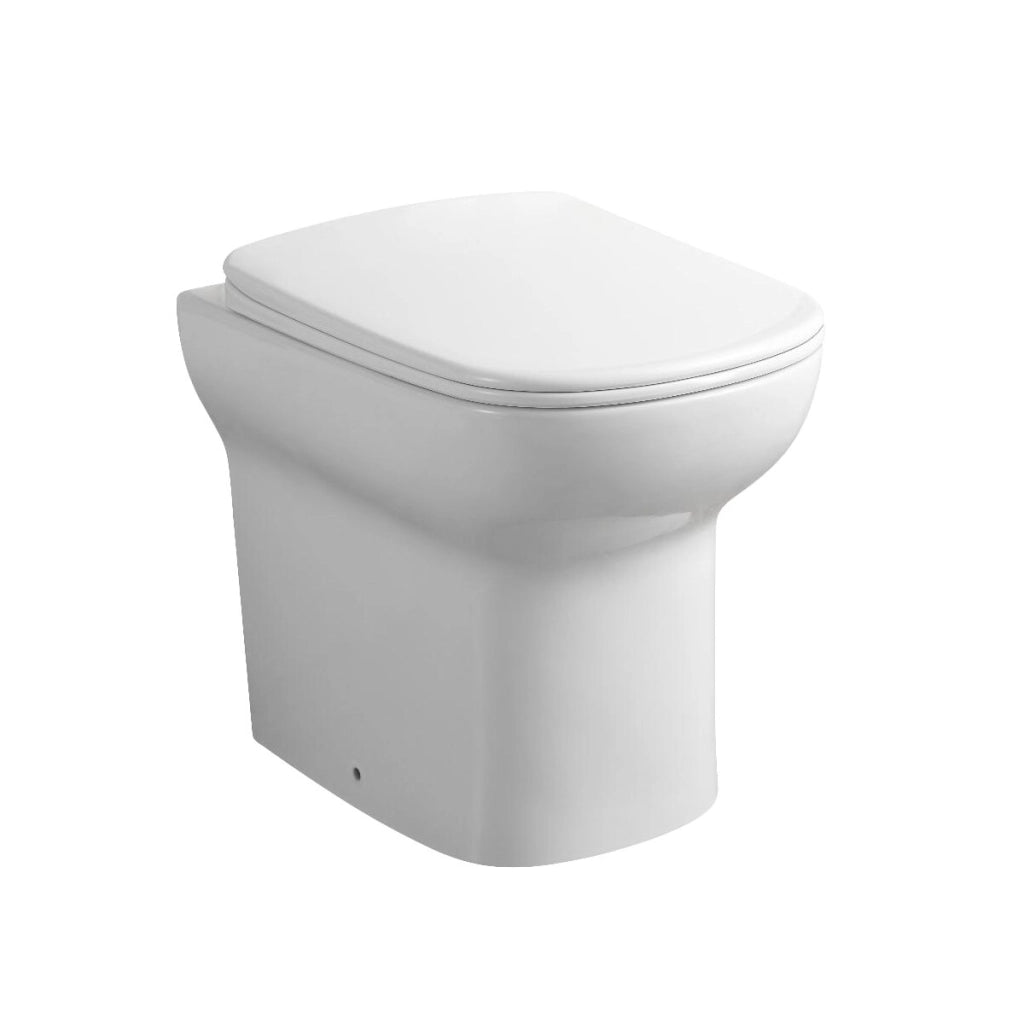 Sanitari filomuro serie AMBROSIA: vaso, bidet, copriwater soft-close - Bianco Lucido