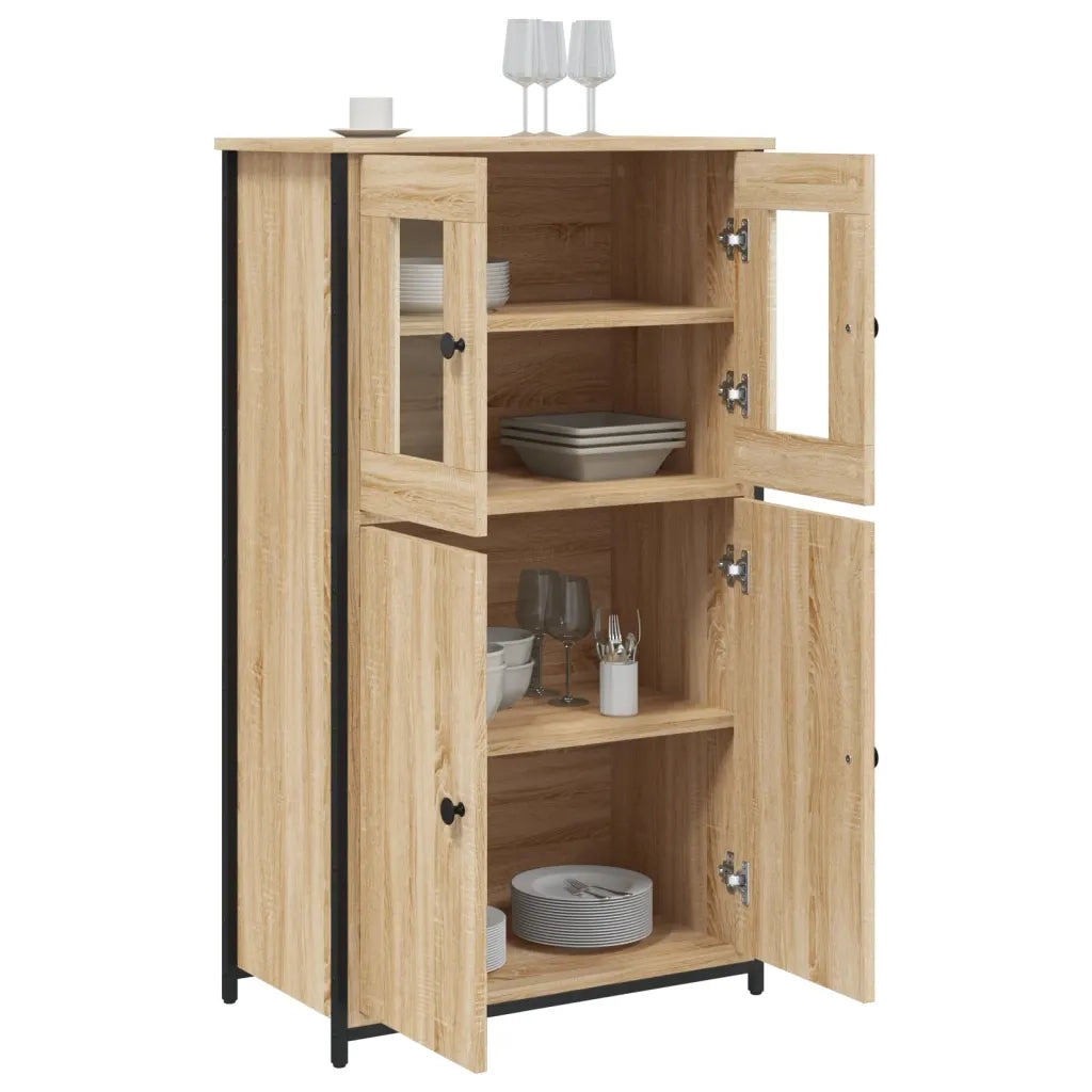 Credenza Rovere Sonoma 62x32x106,5 cm in Legno Multistrato