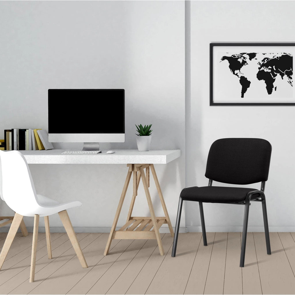 Sedia Ken in stoffa nero