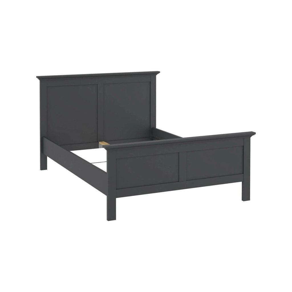 Letto piazza e mezza Umbert, Sommier per camera da letto, Giroletto per stanza, Struttura porta materasso, 211x158 h110 cm, Grigio