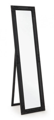 Specchio da Terra Legno Nero Classico da Interno 40x160 cm - HALL