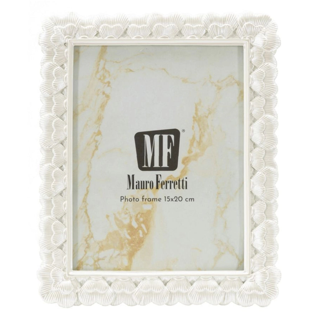 Cornice portafoto Hearty argento con profilo a cuori 15x20 cm