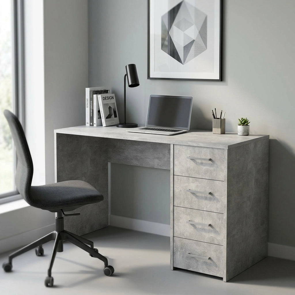 Scrivania Moderna con cassetto in Legno Composito cm 120x70x50 - NIKOLAS