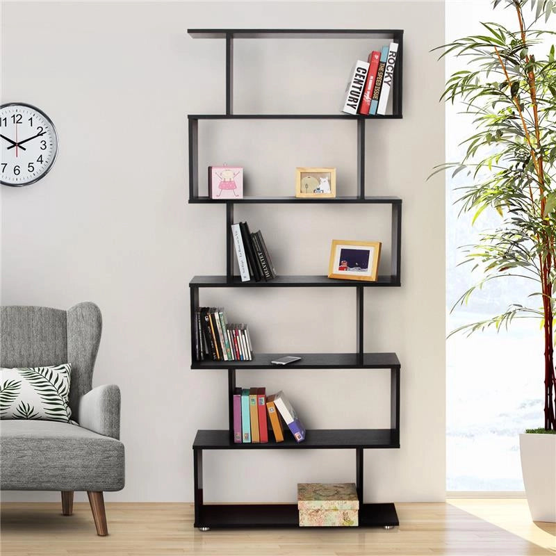 LIBRERIA DI DESIGN IN LEGNO 80 X 24 X 191 CM NERO