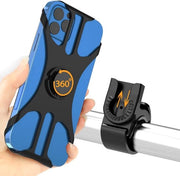 Supporto per smartphone 360 gradi girevole - universale per dispositivi da 4,5 a 7 pollici - robusto e leggero - siliconizzato - schiacciabili - supporto per bicicletta