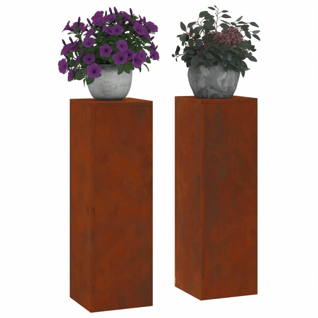 Supporto per piante 2 pcs Ruggine 24 x 24 x 75 cm 865826