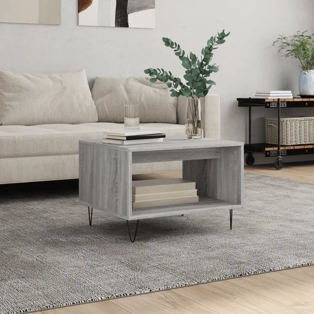 Tavolino da salotto | Tavolino da caff¨¨ | Tavolino da Soggiorno Grigio Sonoma 60x50x40 cm Legno Multistrato