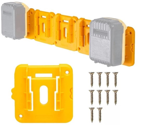 Supporto Batteria - 5 Pezzi - Adatto per Accu 20V 60V DeWalt - Supporto Batteria Dock Osservatorio - Supporto Batteria - Con 10 Viti - Per DCB200 DCB203 DCB205