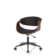 Poltrona da ufficio in pelle sintetica nera cm H.73/83 x L.54 x P.55