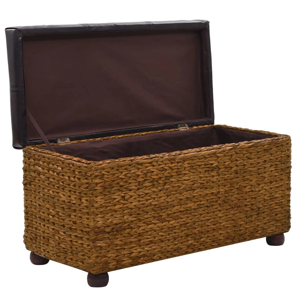Set di 2 panche in giacinto d'acqua 85 x 40 x 45 cm marrone 02_0010731