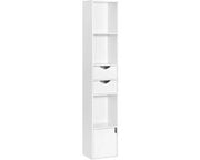 Cassettiere Luxe - Libreria - Cassettiera - Comodino - 6 Pannelli - 2 Lavelle - Legno - Bianco
