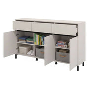 Madia Giarre, Credenza 3 Cassetti, 157x40x90h cm Bianco Crema