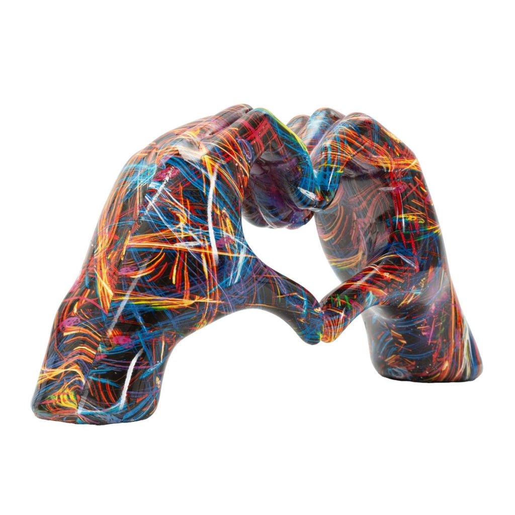 Scultura Cuore 26, Multicolore, Poliresina, 25x7,5x13,5 cm