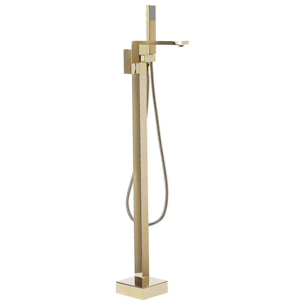 Miscelatore vasca freestanding Rubinetto doccia dorato Kit montaggio a pavimento