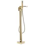 Miscelatore vasca freestanding Rubinetto doccia dorato Kit montaggio a pavimento