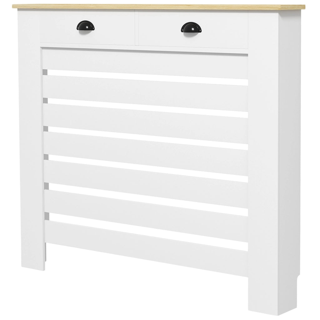 Copriradiatore con 2 cassetti in legno ¨C zephmum ¨C 111x19.5x95.5 cm bianco