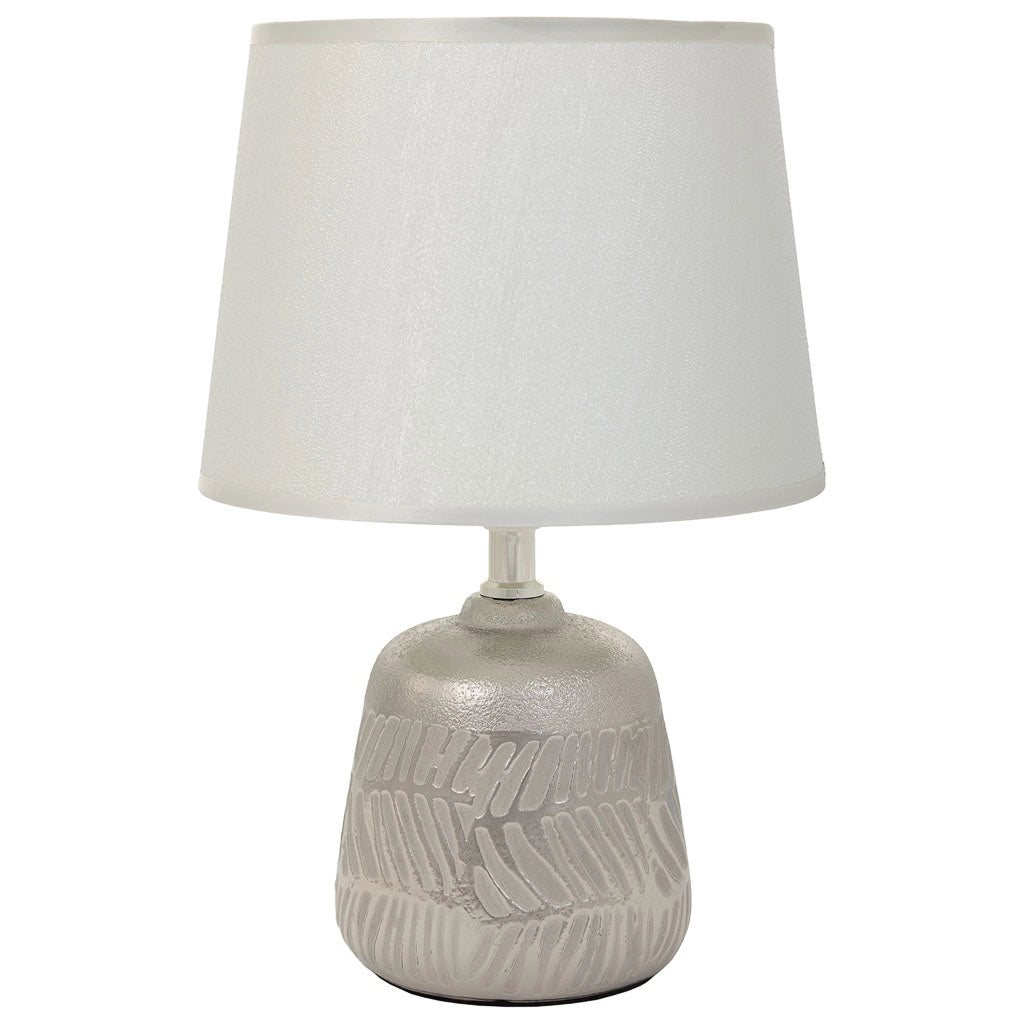 Lampada da tavolo in ceramica argento 13x13x21,5h