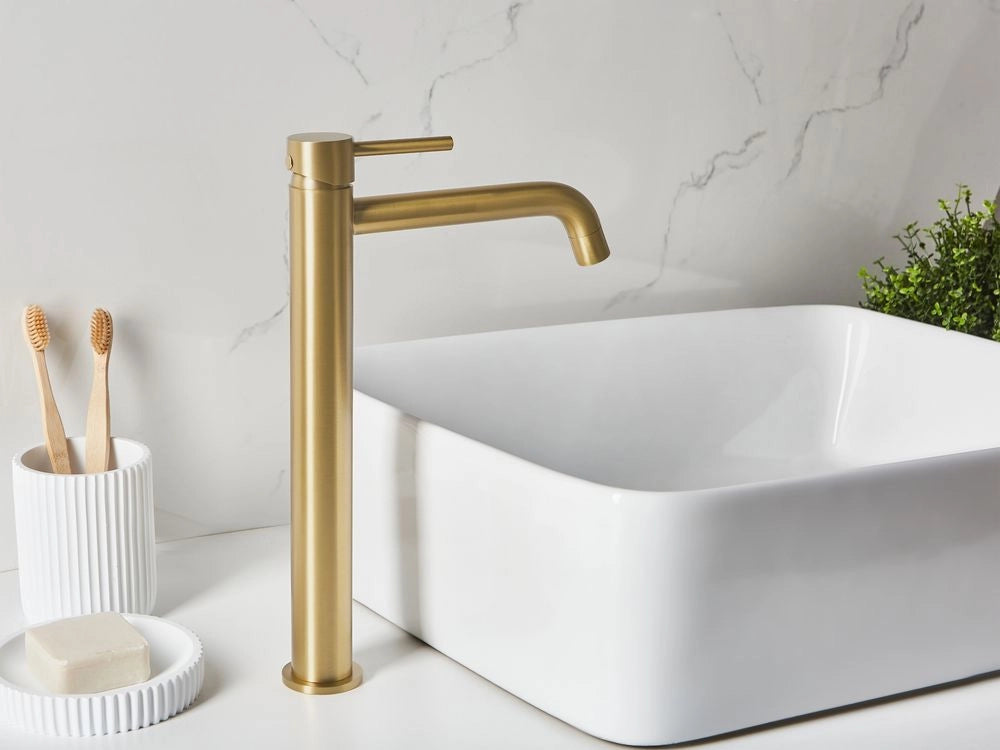 Rubinetto per lavabo in ottone oro 30 cm cromato monocomando Accessori bagno moderni