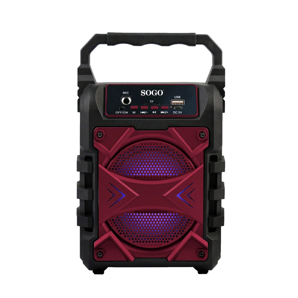 Altoparlante bluetooth portatile con karaoke, microfono 6,3mm, radio FM 60W, batteria ricaricabile feste - SOGO