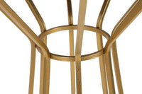 Tavolino Simple New 50x100x50 cm in Ferro e MDF Oro