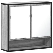 Mobile Specchio da Bagno | Armadio da bagno Grigio Sonoma 65x20x60 cm Multistrato