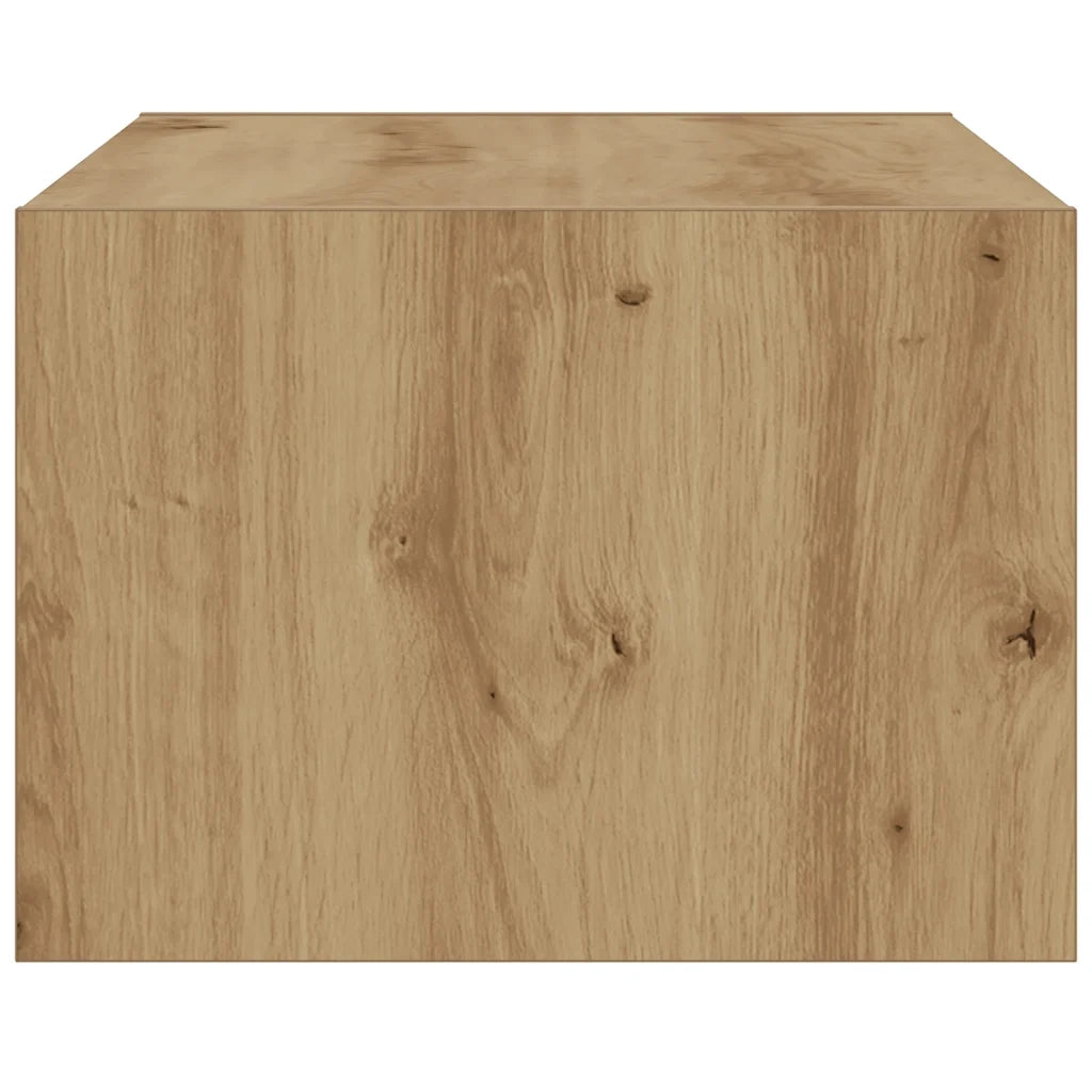 Mobile Porta TV con Luci LED Rovere Artigianale 75x35,5x25 cm 860237