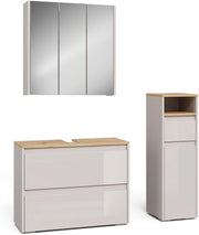 Set di mobili da bagno Majest, Cashmere/Artigianale, 3 parti