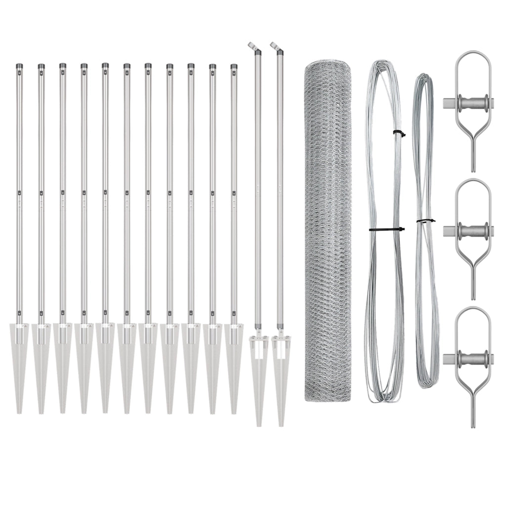 Recinzione a Esagono  1.4x25 m in Acciaio Zincato