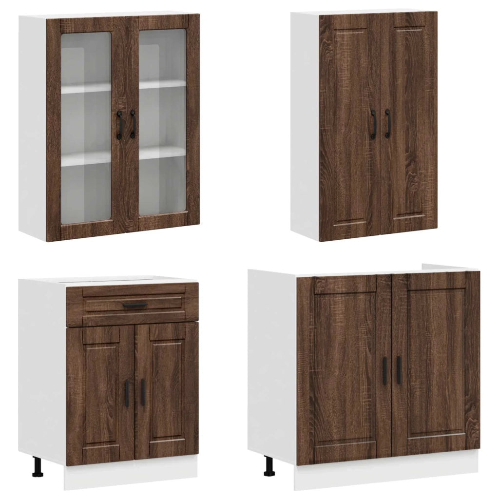 Unità Cucina PORTO 4 pcs Rovere Marrone Legno ingegnerizzato 3438352