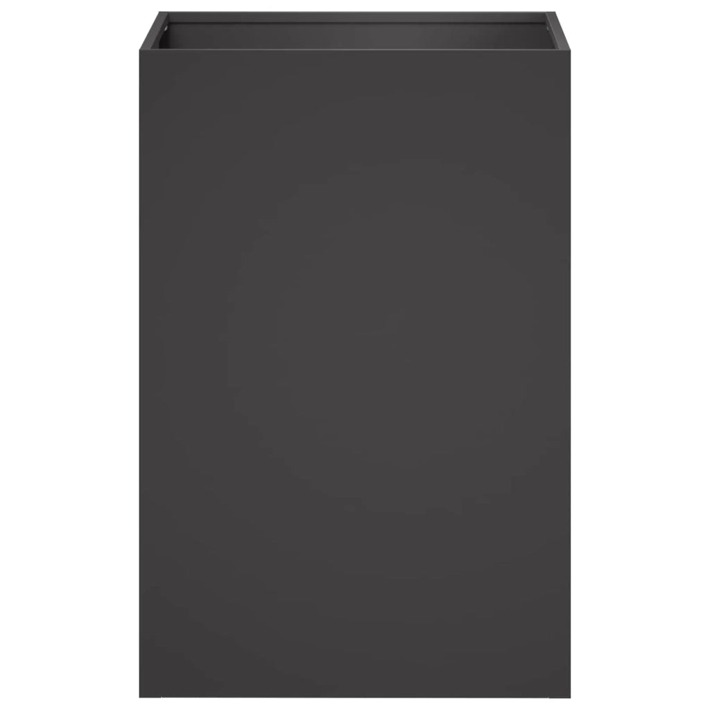 Vaso da giardino Nero 40 x 40 x 60 cm Acciaio laminato a freddo 8005876