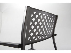 Set 4 Sedie da Giardino 54x58x84 cm in Acciaio con Braccioli RD Italia Lola Antracite