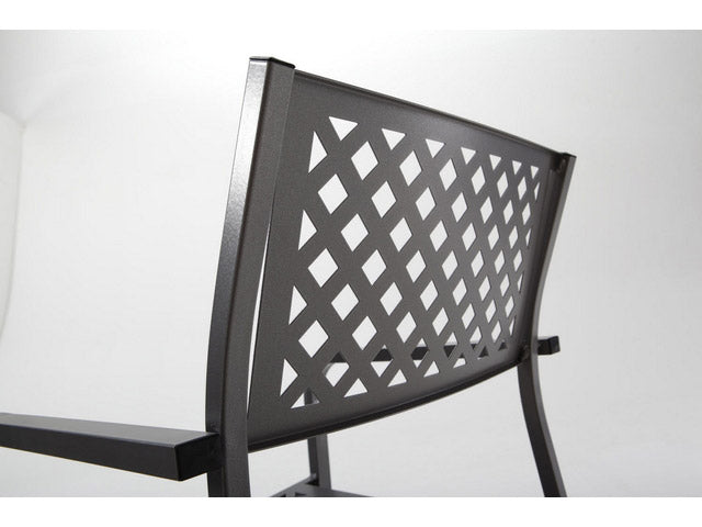 Set 4 Sedie da Giardino 54x58x84 cm in Acciaio con Braccioli RD Italia Lola Antracite