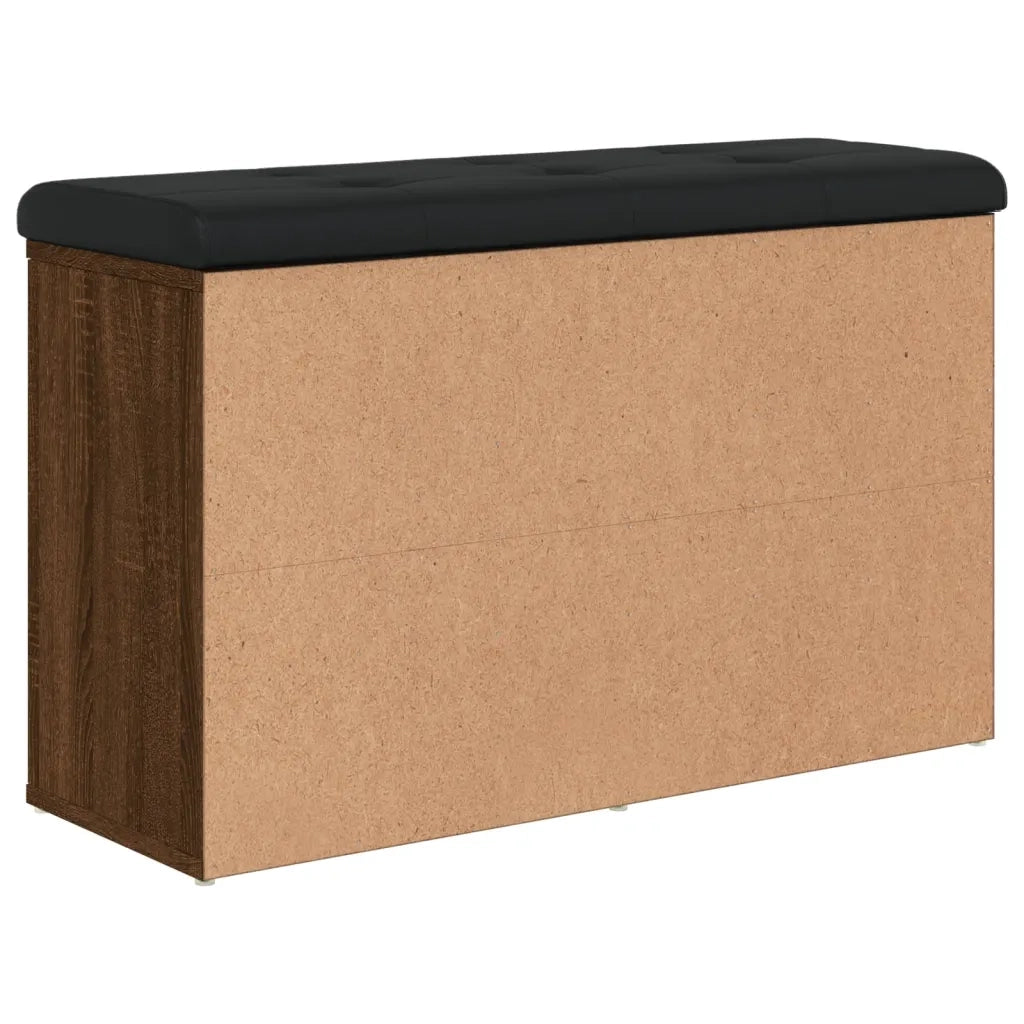 Panca Porta Scarpe-Sgabello-Panca Scarpiera Rovere Marrone 82x32x50cm Legno Multistrato