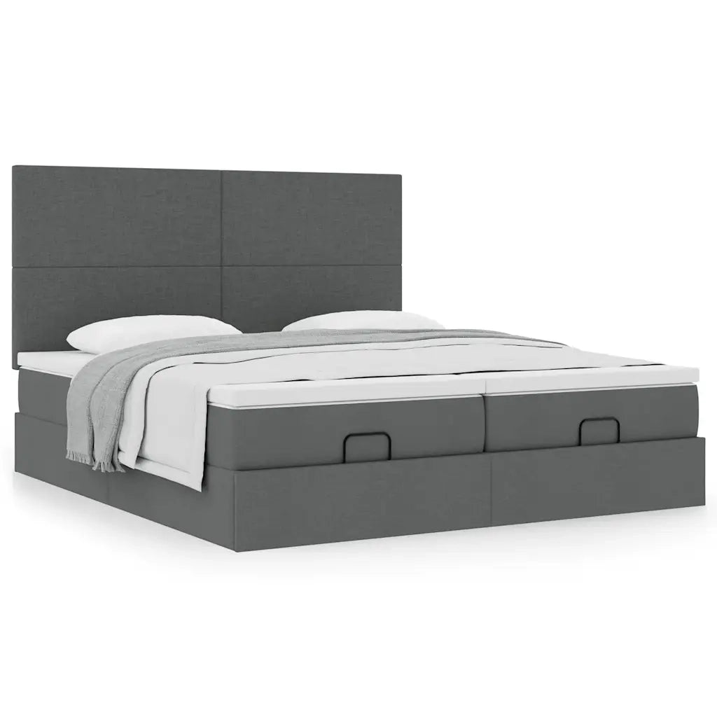 Struttura Letto Pouf con Materassi 180x200 cm in Tessuto 3313672
