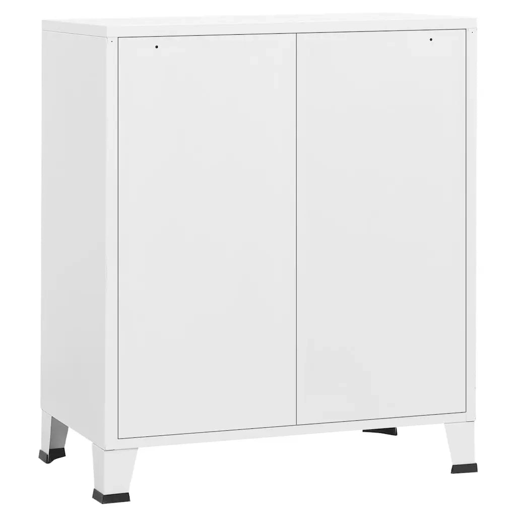 Cassettiera Industriale Bianca 78x40x93 cm in Metallo 339616